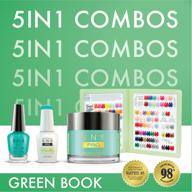 sns cosmetics SNS Pro - Green Book Collection - 5in1 - 120 Colors Bundle