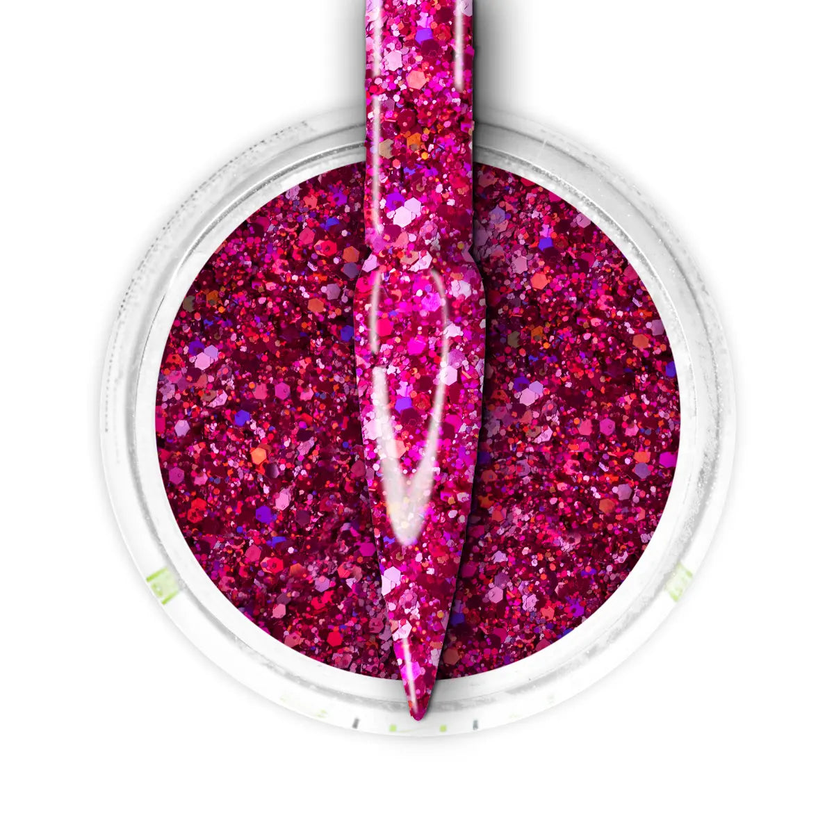 Ombre Glitter Nail Art - Fuchsia Pink Colors - GO07