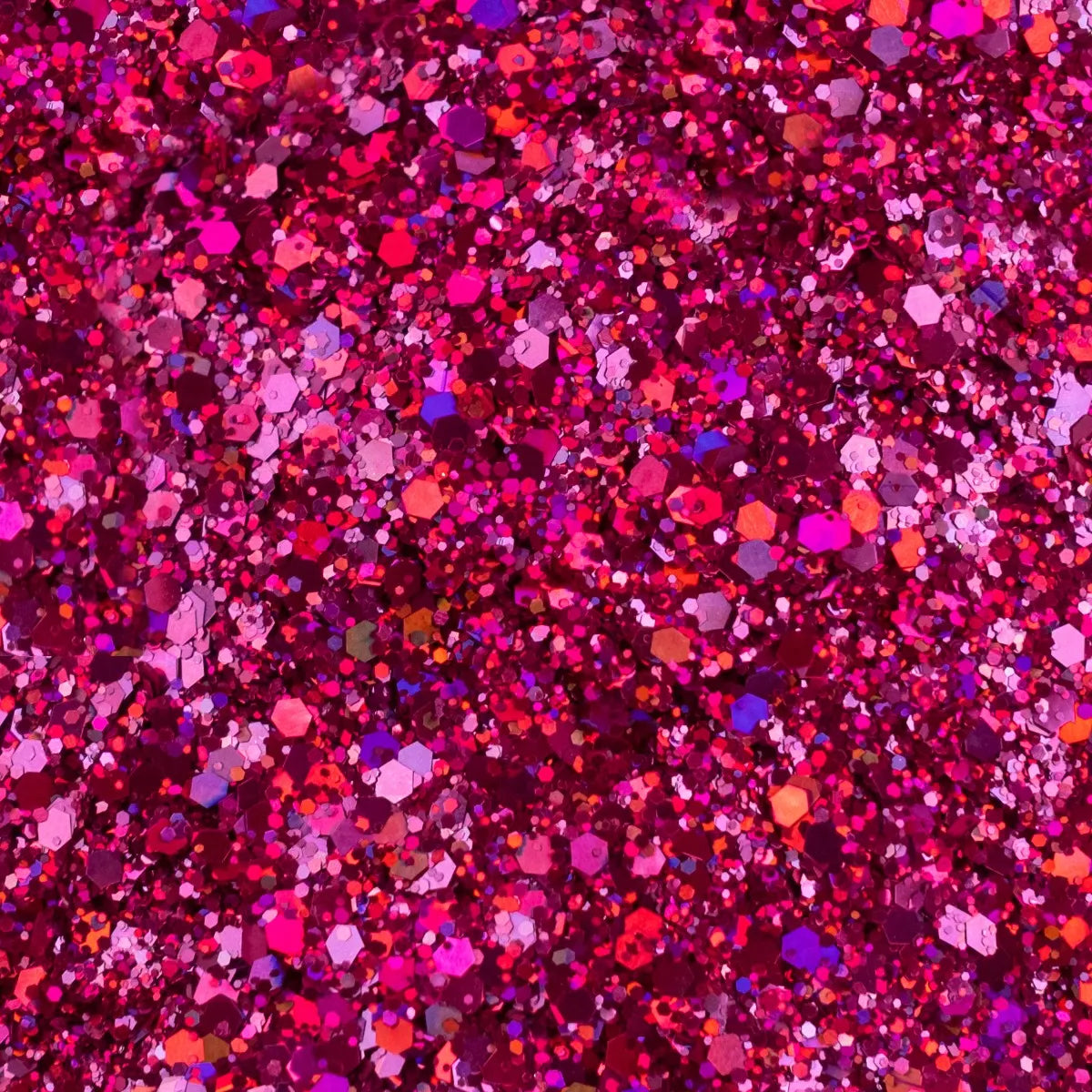 Ombre Glitter Nail Art - Fuchsia Pink Colors - GO07