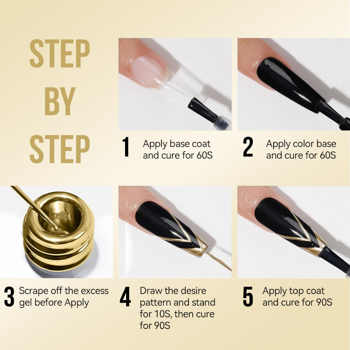 LDS Liner Art Gold Chrome