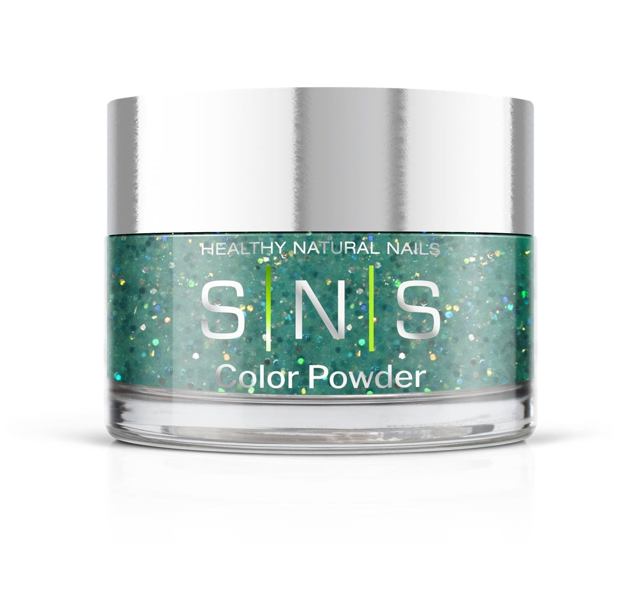 SNS Dipping Powder - Diamond Lake - Green, Turquoise, Metallic Glitter Colors - 0.5oz (DIY)