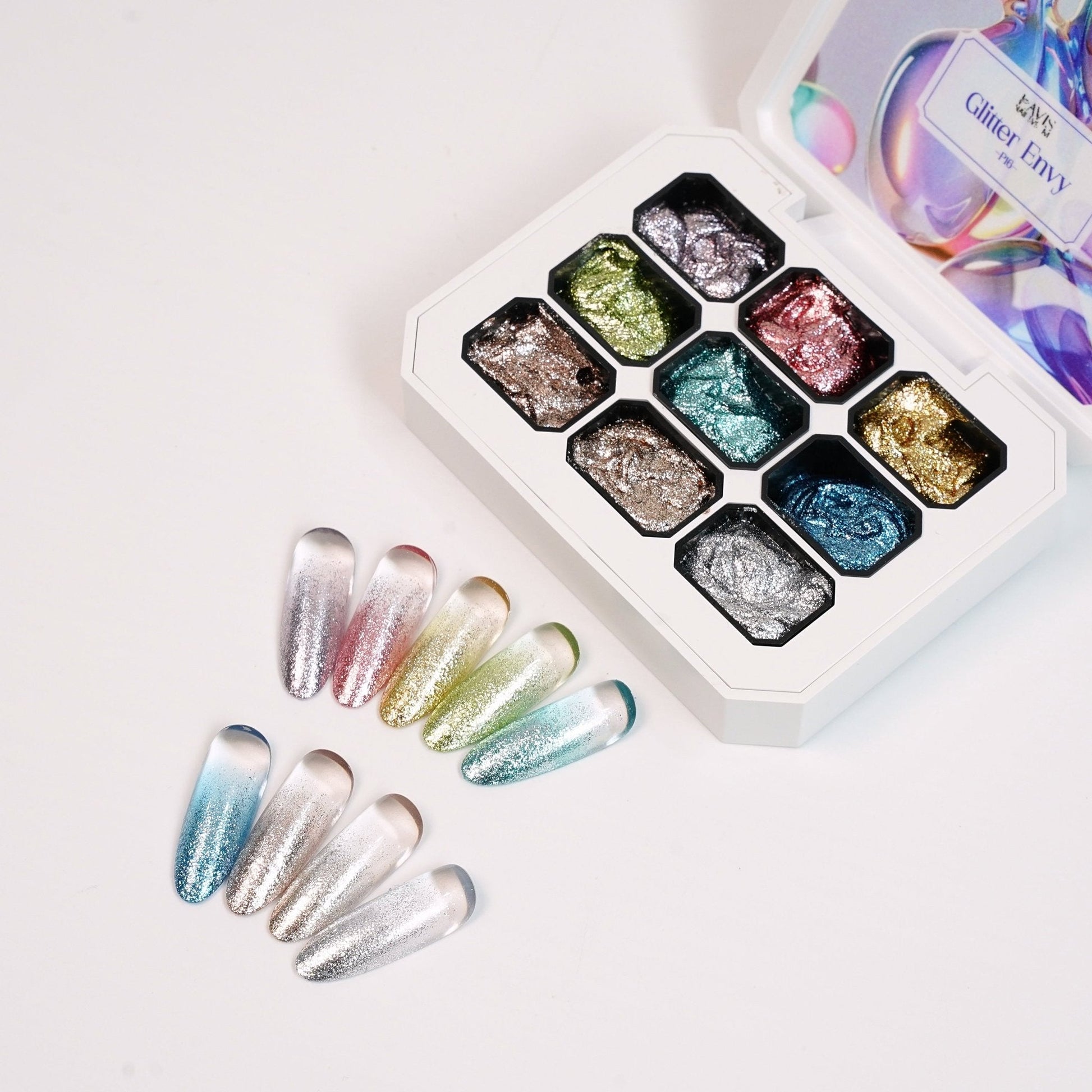 LAVIS 3 In 1 Pat Pat Gel - P16 Glitter Envy - DTK Nail Supply