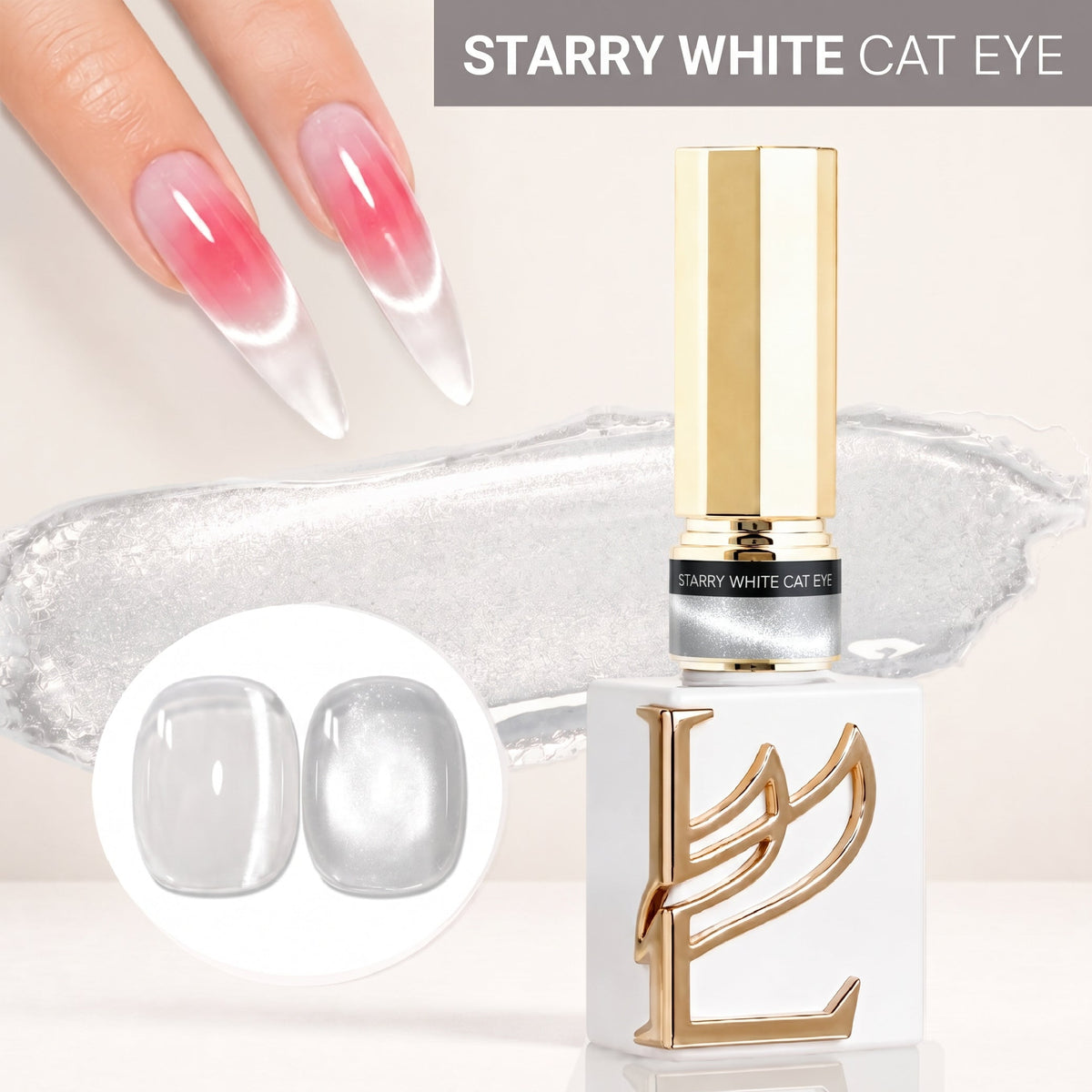 LAVIS Amber Jelly Gel Polish Set 12 Colors + FREE Sample Color Chart + FREE LAVIS Super Clear Cat Eye