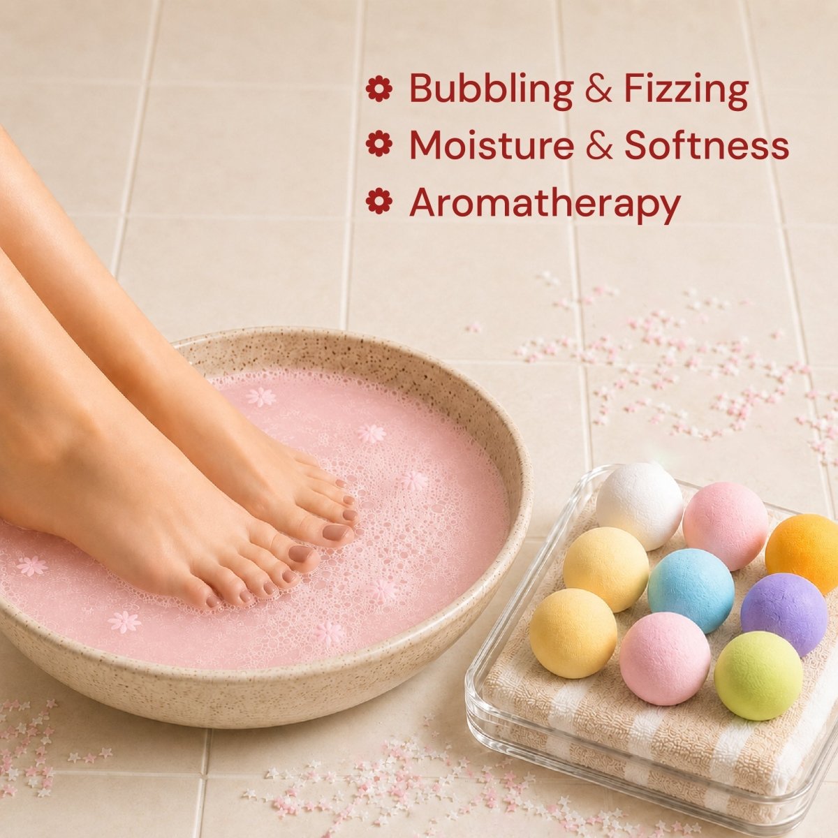 LAVIS Bath Bomb Jar - Choose Your Scent: Honey Pearl, Orange, Lavender, Mango, Rose, Jasmine, Mint & More