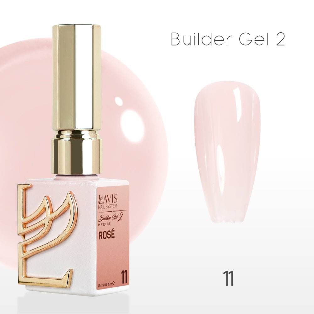 LAVIS Builder Gel 2 - 11 Rosé - Gel Polish 15ml - DTK Nail Supply