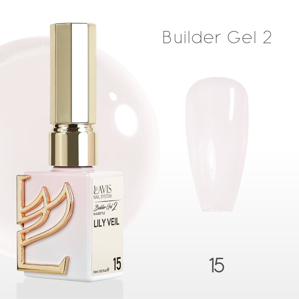 LAVIS Builder Gel 2 - 15 Lily Veil - Gel Polish 15ml - DTK Nail Supply
