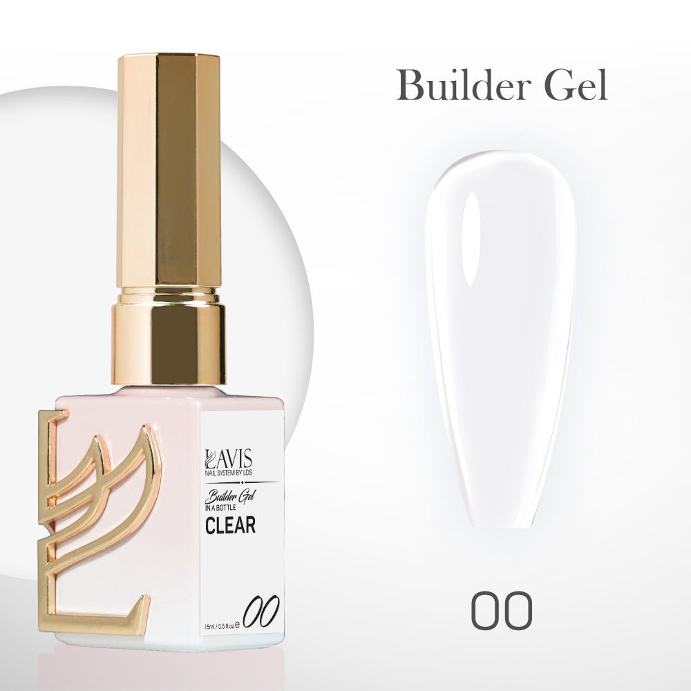 LAVIS Builder Gel In The Bottle - B00 Clear - Gel Polish 15ml - DTK Nail Supply