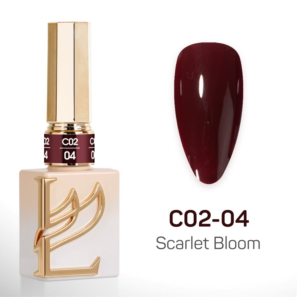 LAVIS C02 (Ver2) - 04 - Gel Polish 0.5 oz - Scarlet Bloom Collection - DTK Nail Supply