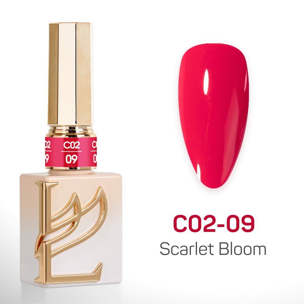 LAVIS C02 (Ver2) - 09 - Gel Polish 0.5 oz - Scarlet Bloom Collection - DTK Nail Supply