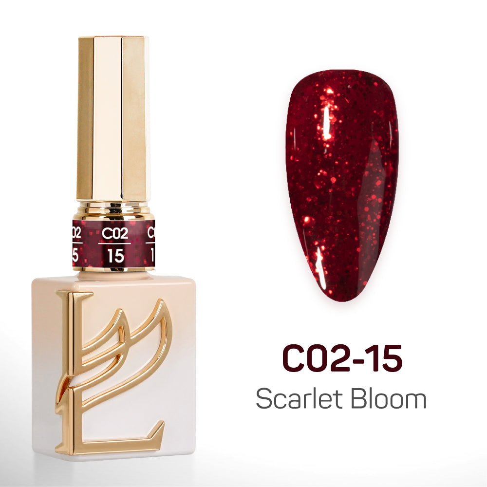 LAVIS C02 (Ver2) - 15 - Gel Polish 0.5 oz - Scarlet Bloom Collection - DTK Nail Supply