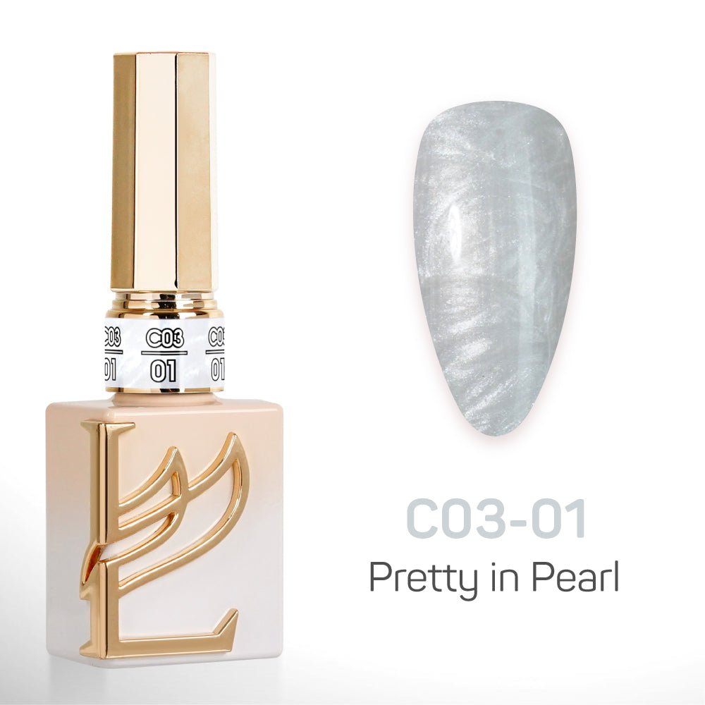 LAVIS C03 - 01 - Gel Polish 0.5 oz - Pretty in Pearl Collection - DTK Nail Supply