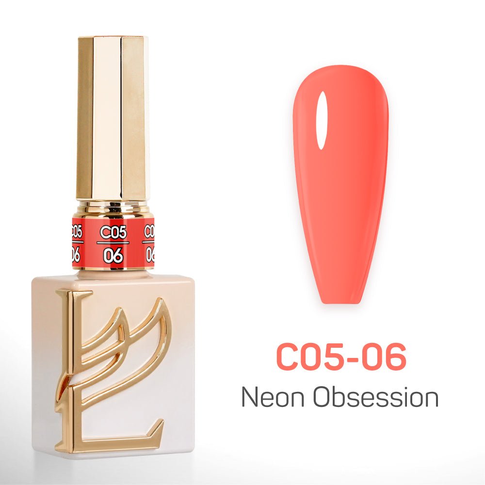 LAVIS C05 - 06 - Gel Polish 0.5 oz - Neon Obsession Collection - DTK Nail Supply