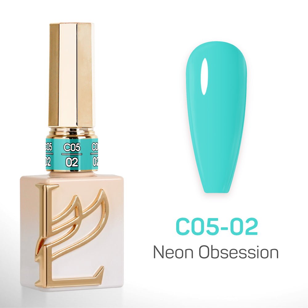 LAVIS C05 - Set 24 Colors - Gel Polish 0.5 oz - Neon Obsession Collection - DTK Nail Supply
