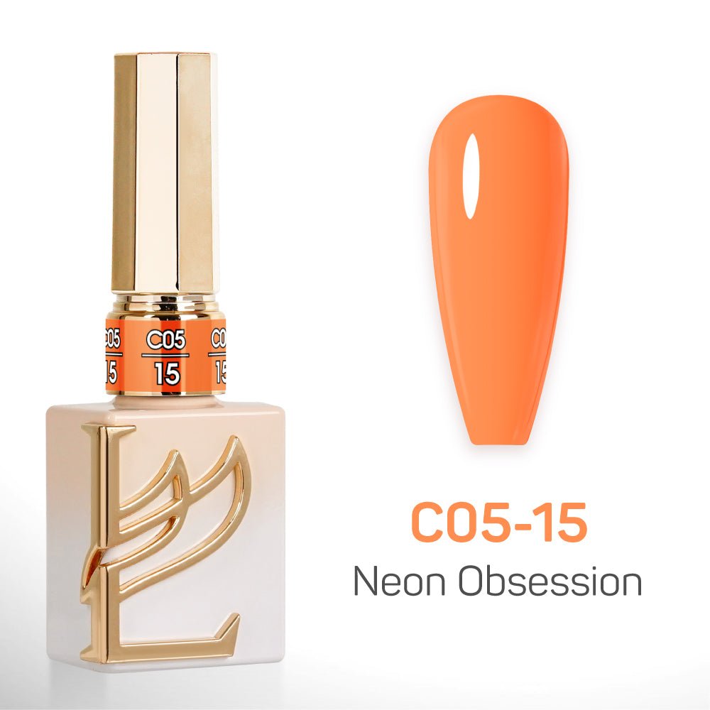 LAVIS C05 - Set 24 Colors - Gel Polish 0.5 oz - Neon Obsession Collection - DTK Nail Supply