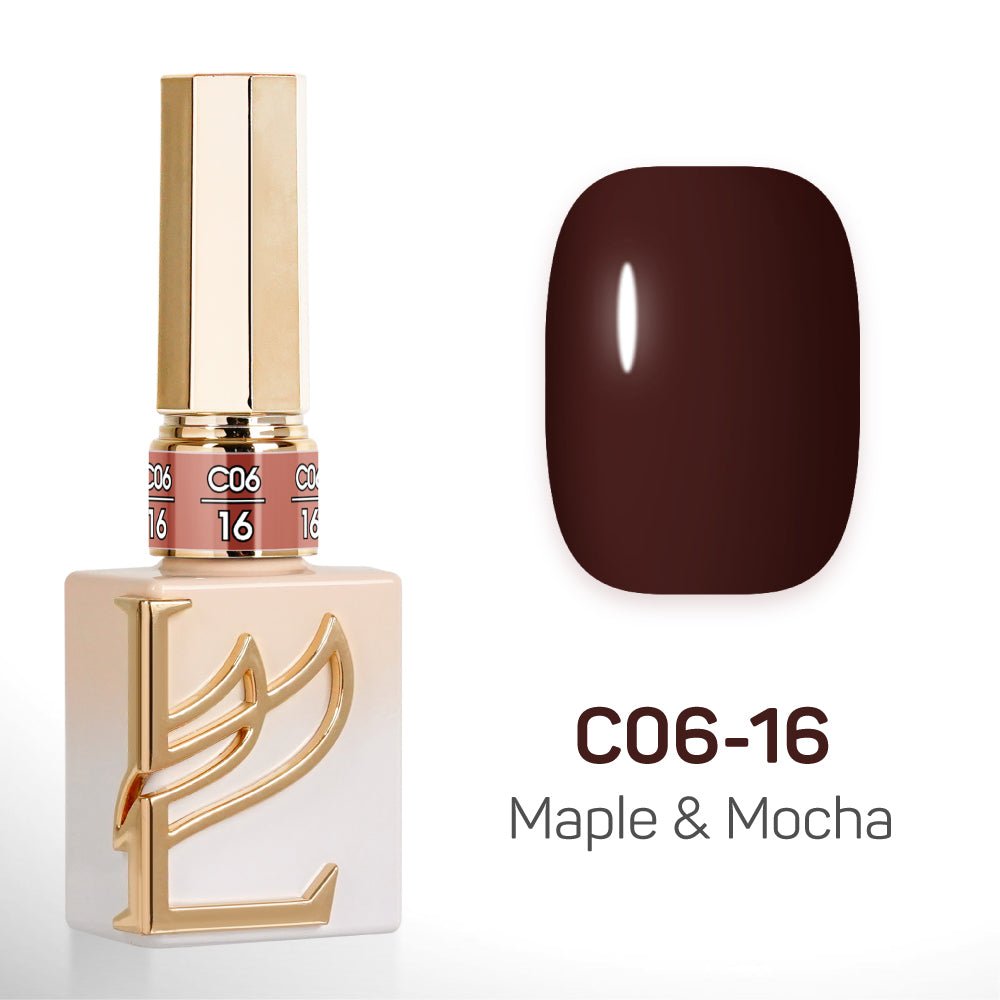 LAVIS C06 - Set 24 Colors - Gel Polish 0.5 oz - Maple & Mocha Collection - DTK Nail Supply