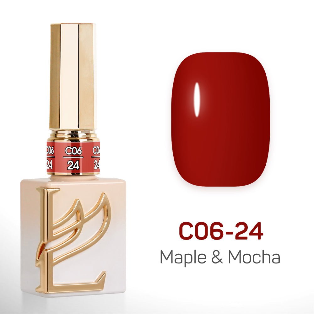 LAVIS C06 - Set 24 Colors - Gel Polish 0.5 oz - Maple & Mocha Collection - DTK Nail Supply