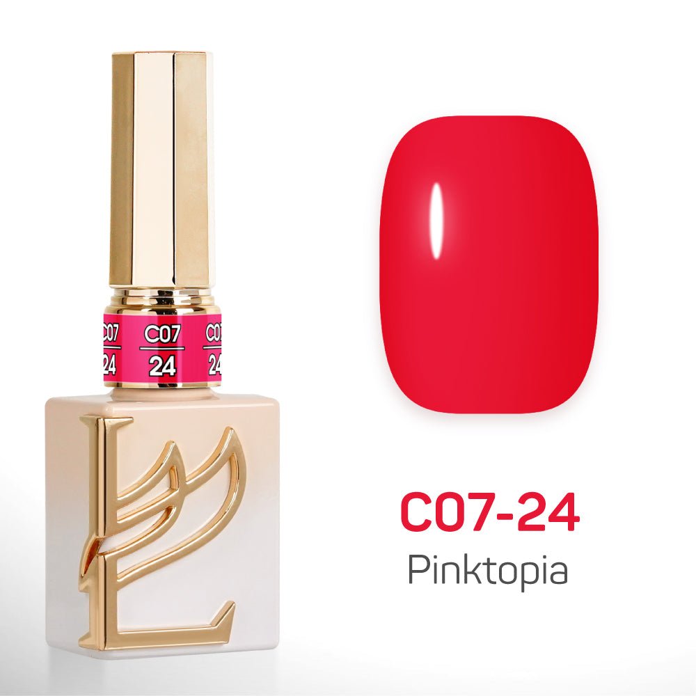 LAVIS C07 - Set 24 Colors - Gel Polish 0.5 oz - Pinktopia Collection - DTK Nail Supply