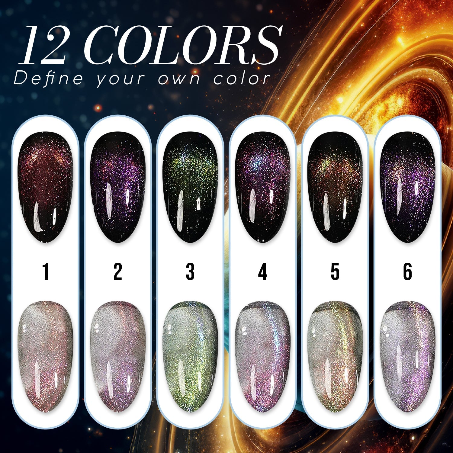 LAVIS Cat Eyes CE18 - 10 - Gel Polish 0.5 oz - Galaxtic Halo Collection - DTK Nail Supply