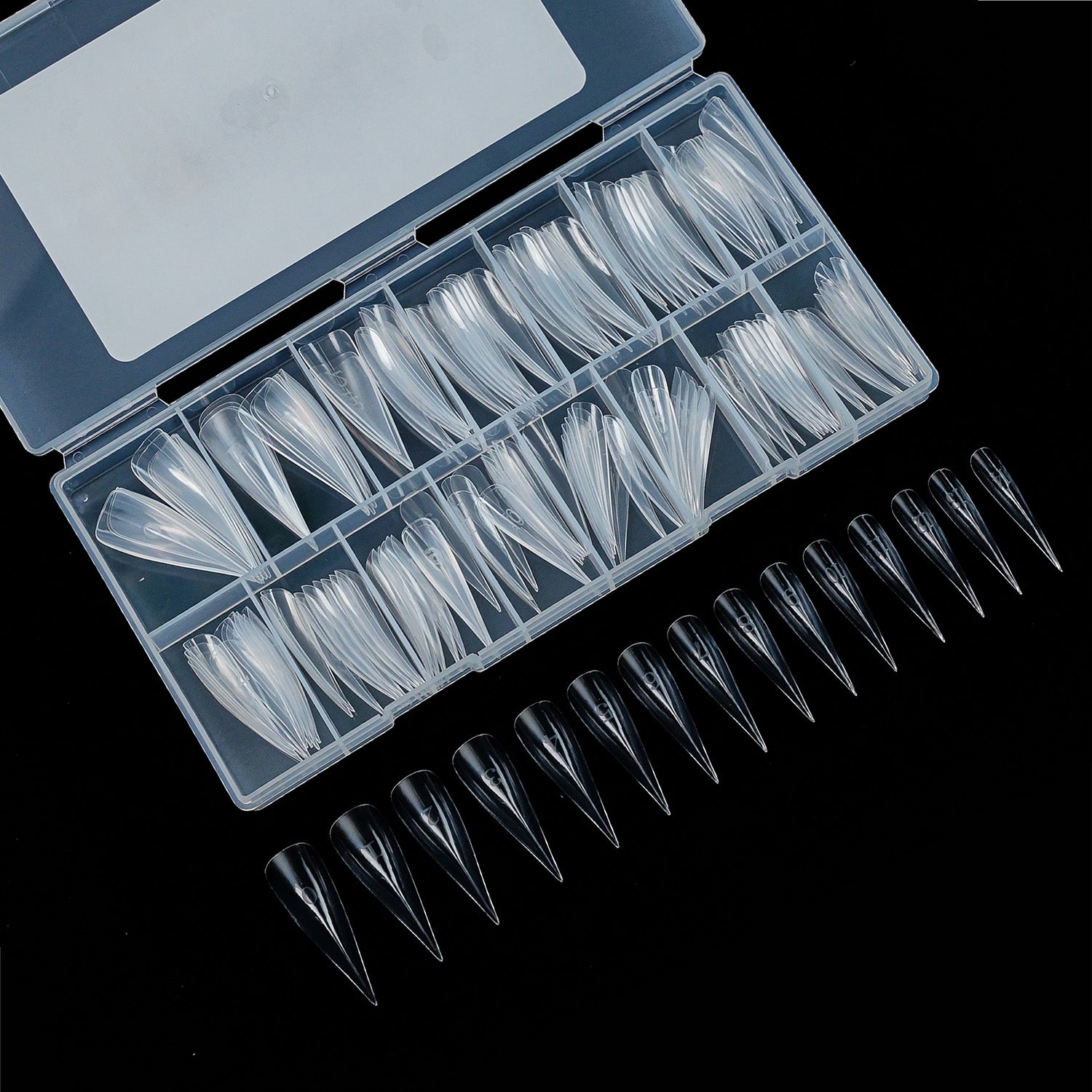 LAVIS - Dual Form Stiletto Clear - DTK Nail Supply