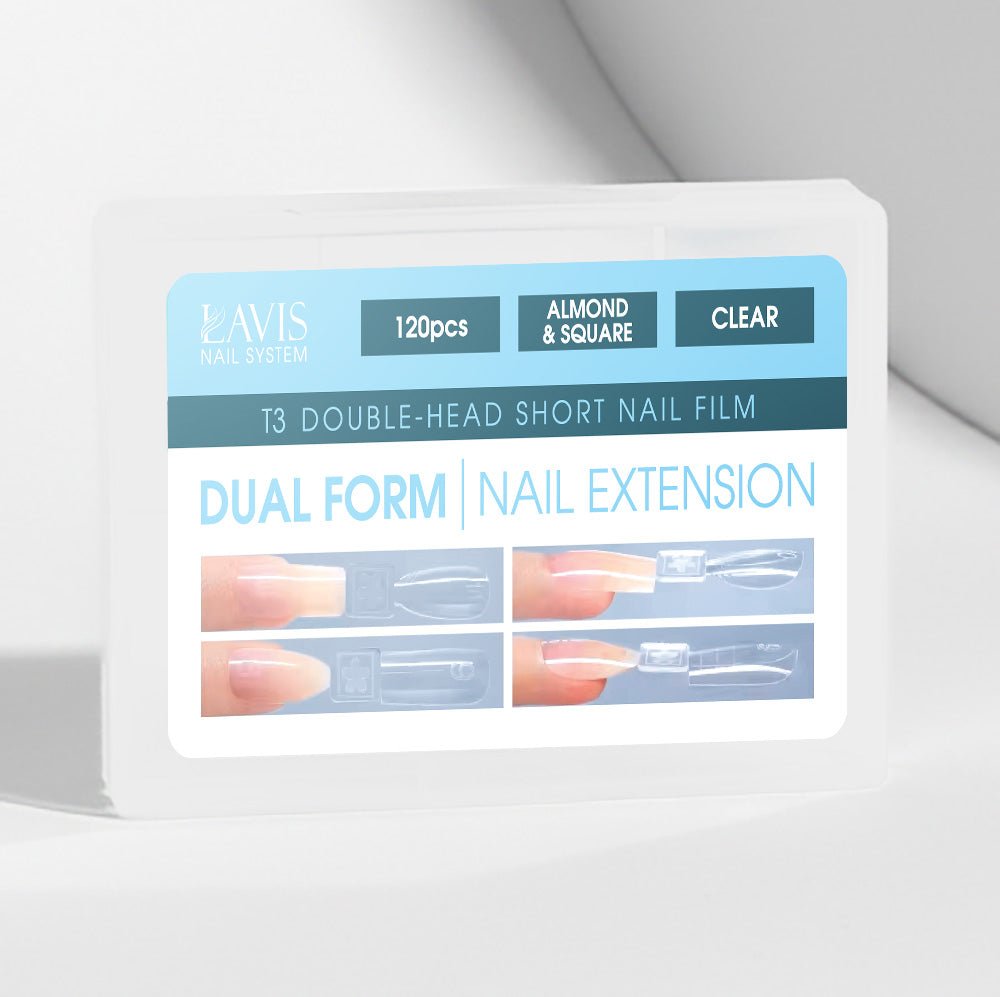 LAVIS - Dual Form Tips Taye Part 3 - Almond & Square Clear - DTK Nail Supply
