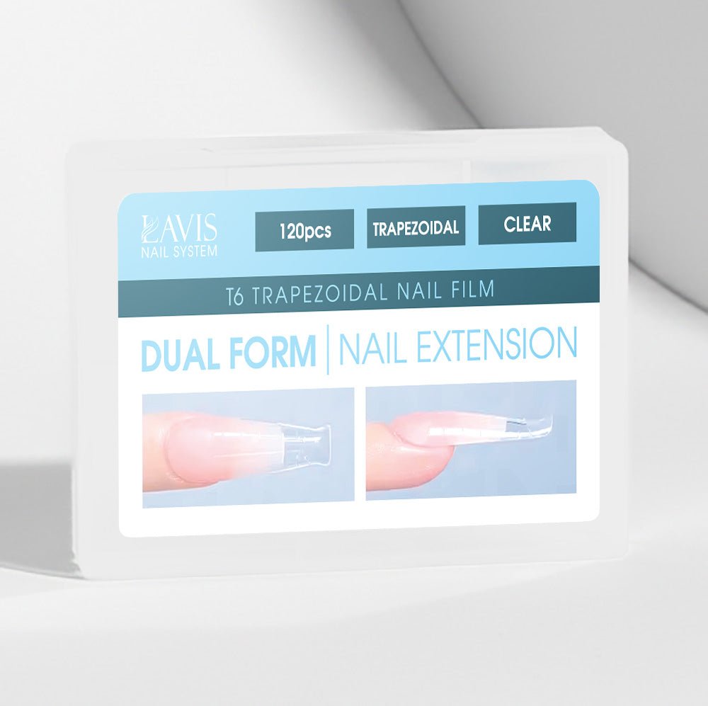 LAVIS - Dual Form Tips Taye Part 6 - Trapezoidal Clear - DTK Nail Supply