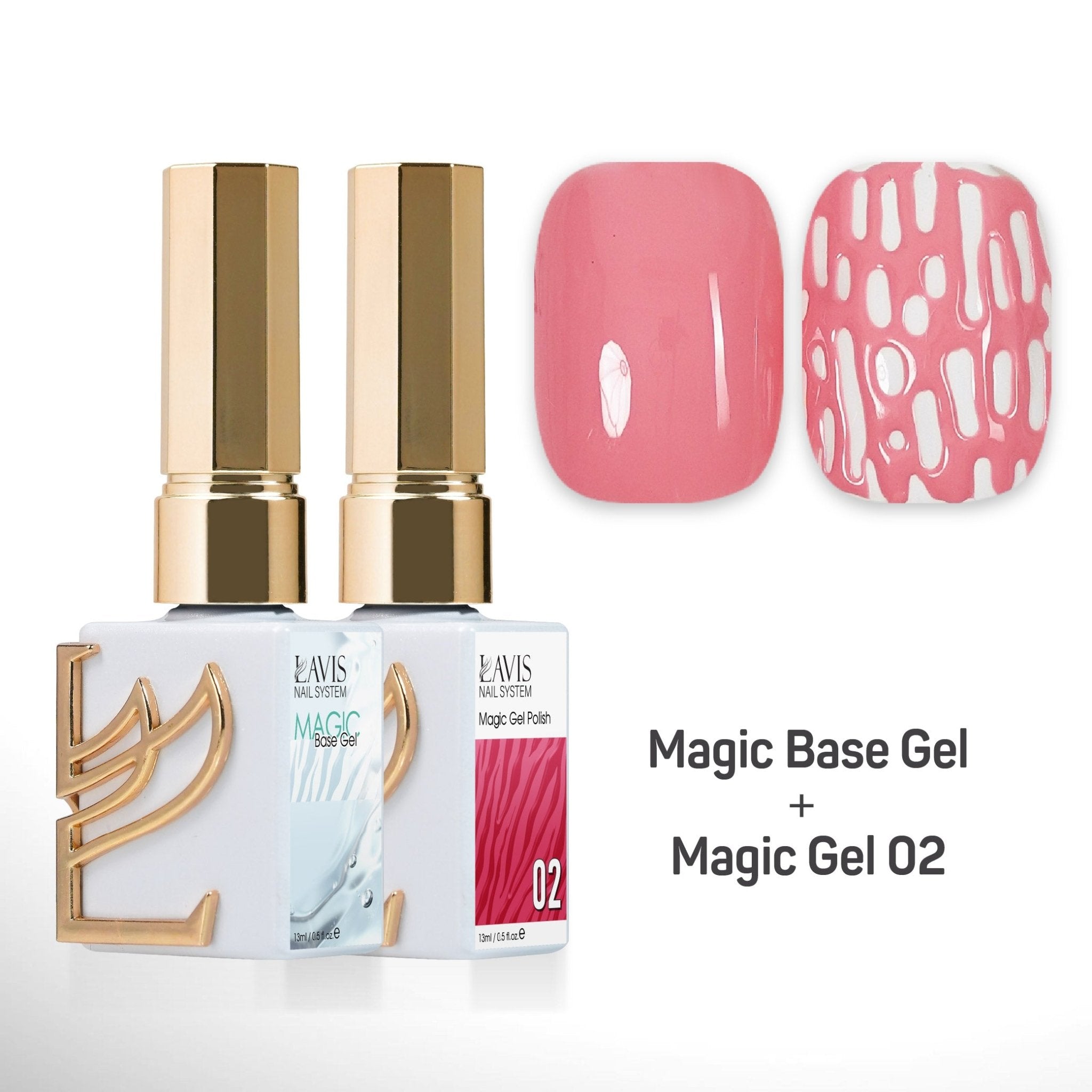 LAVIS Magic Base Gel + Magic Gel 02 - DTK Nail Supply