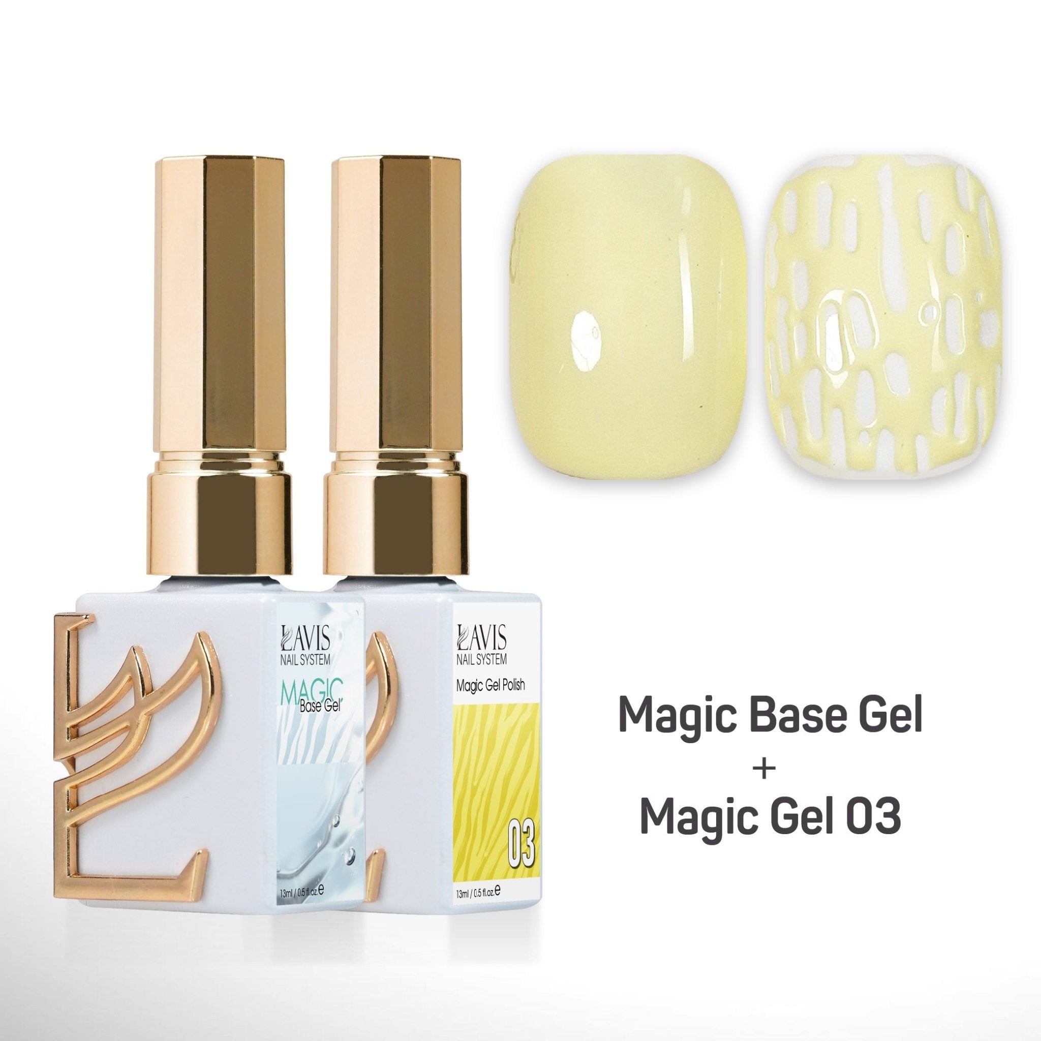 LAVIS Magic Base Gel + Magic Gel 03 - DTK Nail Supply