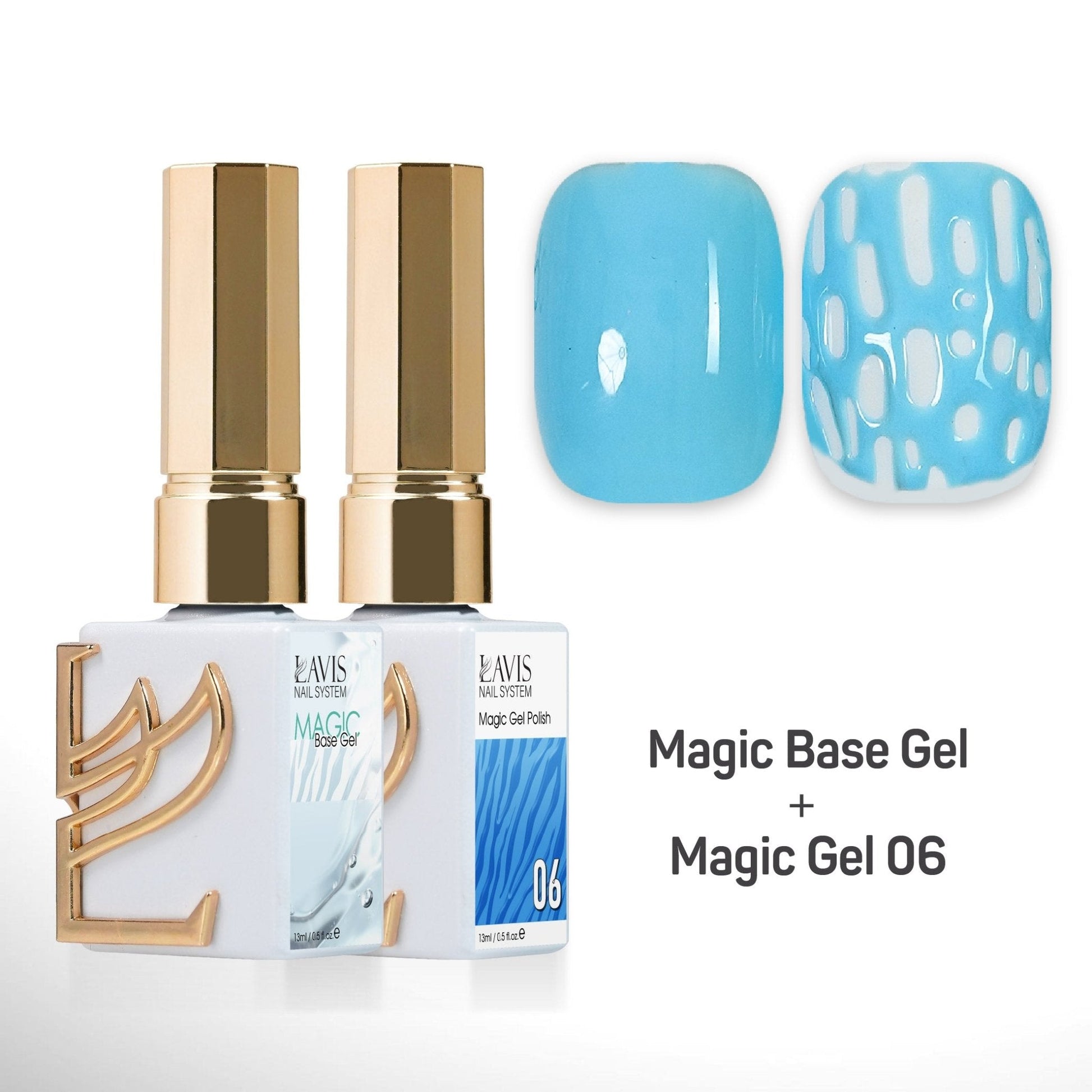 LAVIS Magic Base Gel + Magic Gel 06 - DTK Nail Supply