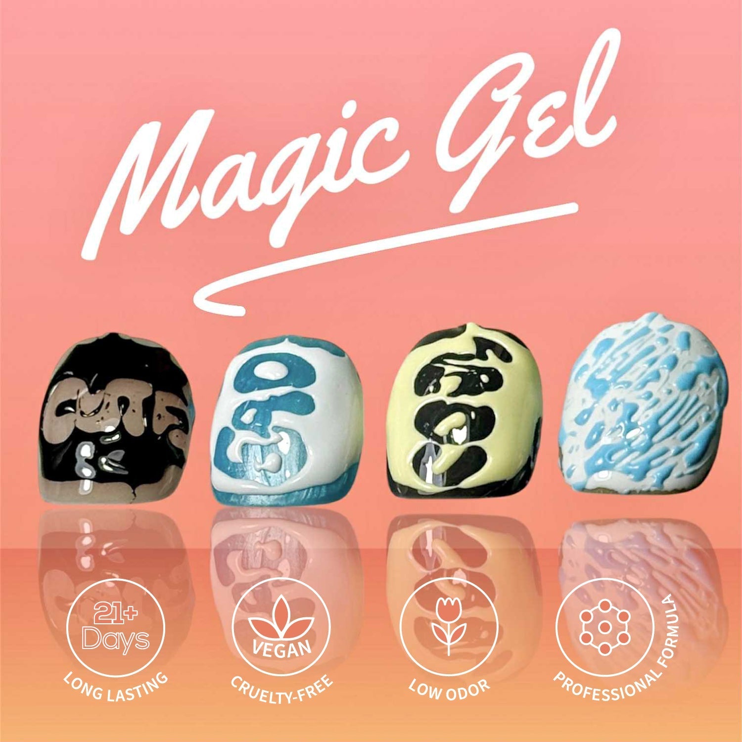LAVIS Magic Base Gel + Magic Gel 11 + 12 - DTK Nail Supply