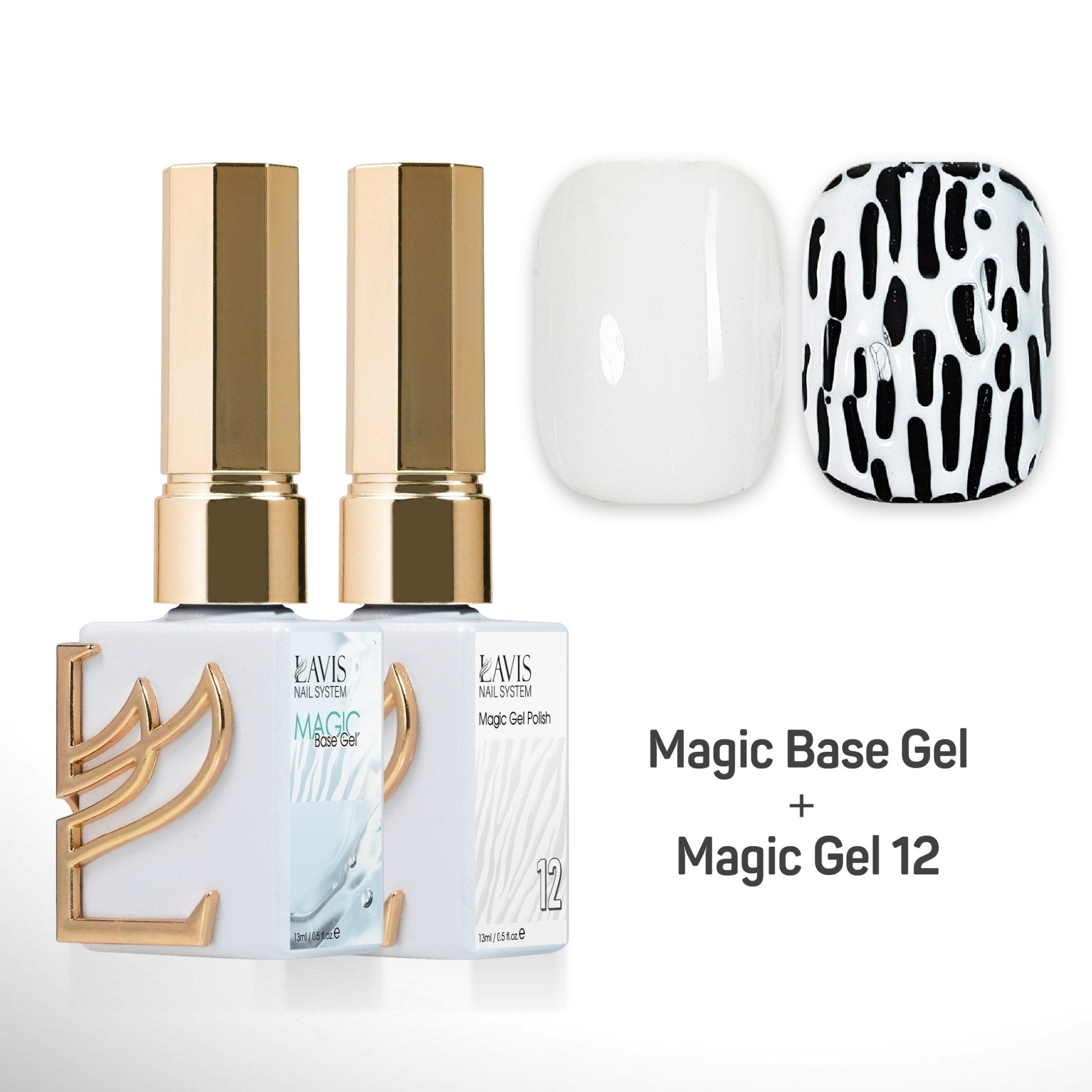 LAVIS Magic Base Gel + Magic Gel 12 - DTK Nail Supply