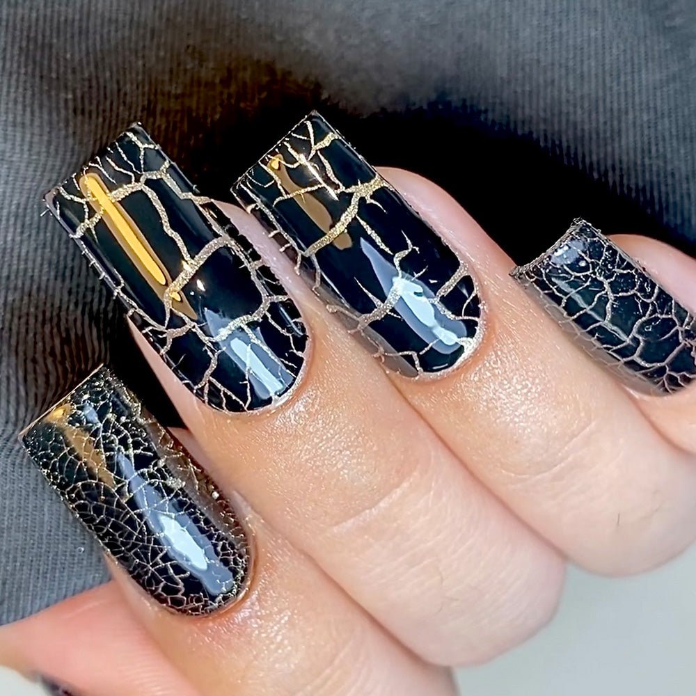 LAVIS Silver Crack Gel Base - 0.5 oz - DTK Nail Supply