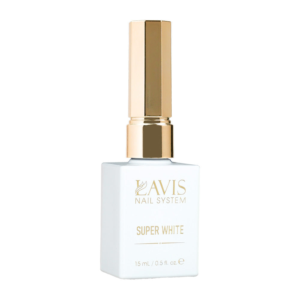 LAVIS Gel Polish Super White & Super Black - 1 Pair, Set of 11 Bottles or Refill 8oz + FREE 3 Bottles