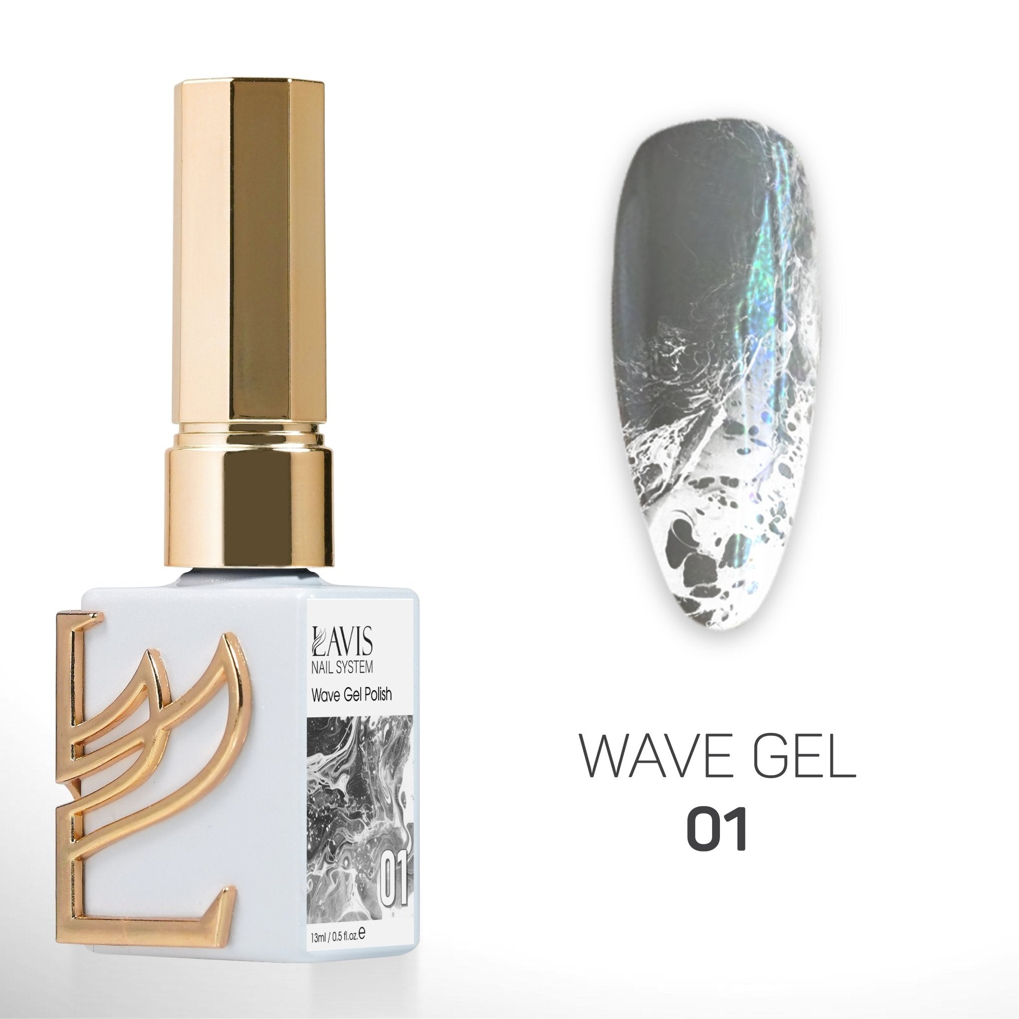 LAVIS Wave Gel Set 10 Colors - 0.5 oz - DTK Nail Supply