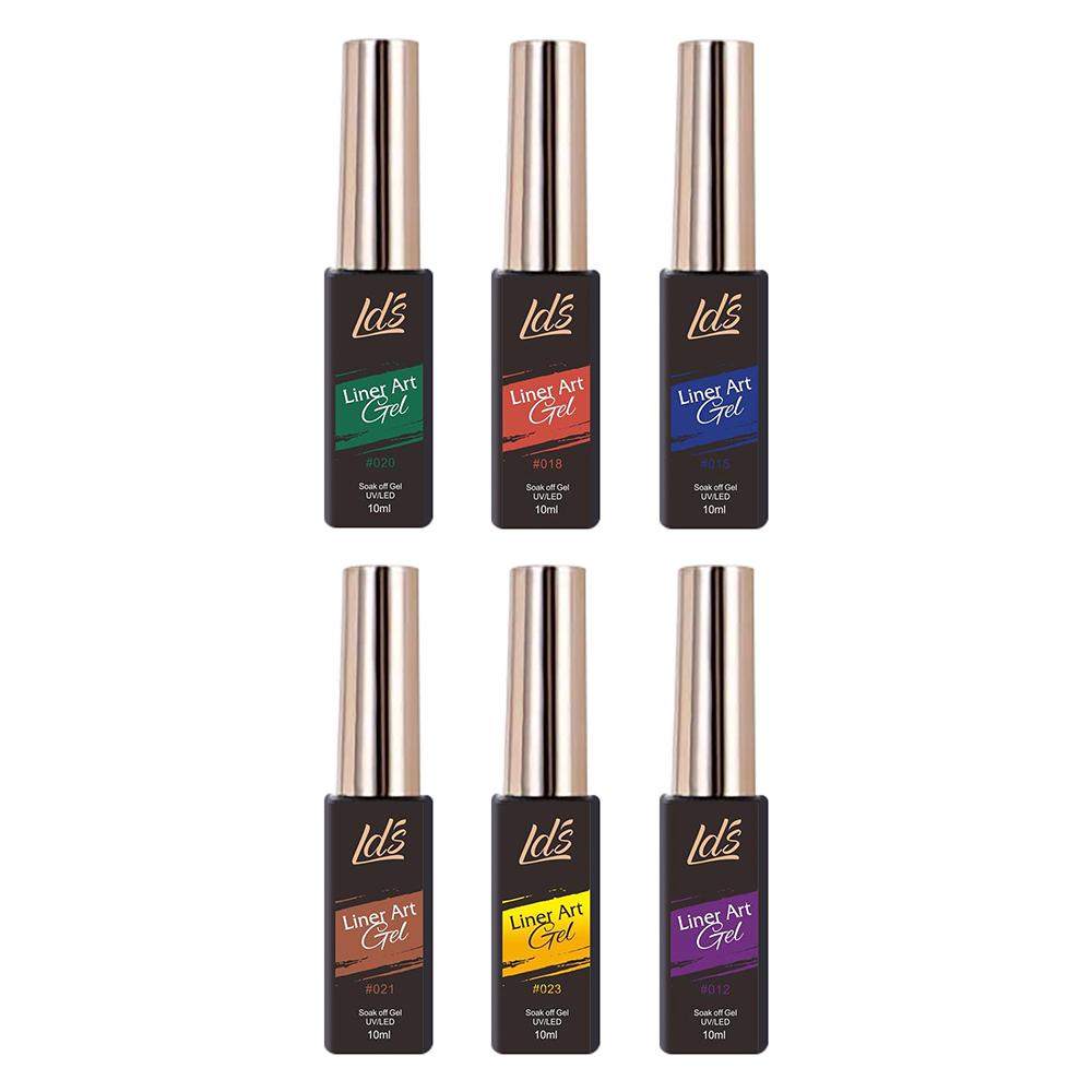 LDS - Essential Gel Art Set - Color 20, 18, 15, 21, 23, 12 - DTK Nail Supply