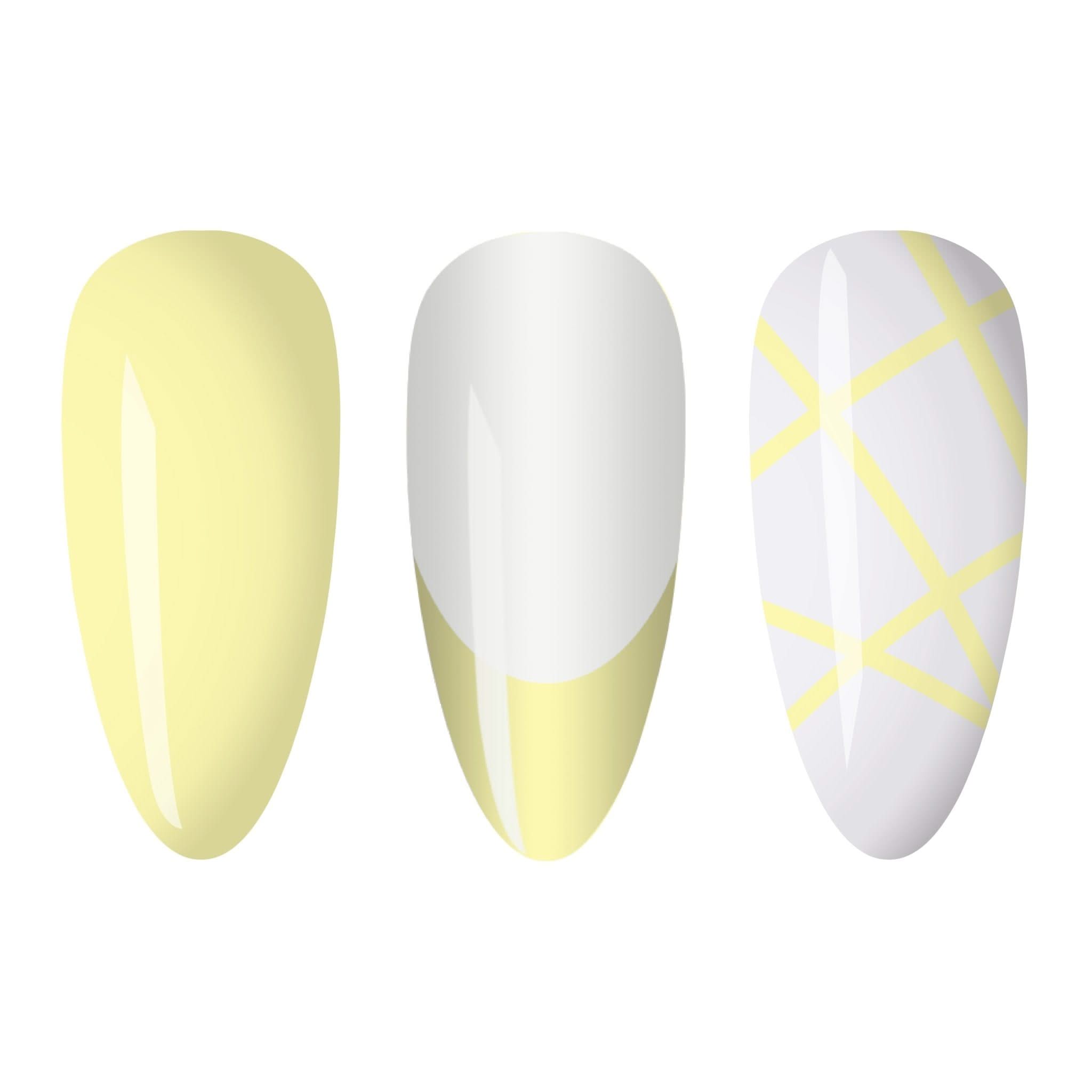 LDS Gel Polish Nail Art Liner - Pastel Yellow 16 (ver 2) - DTK Nail Supply