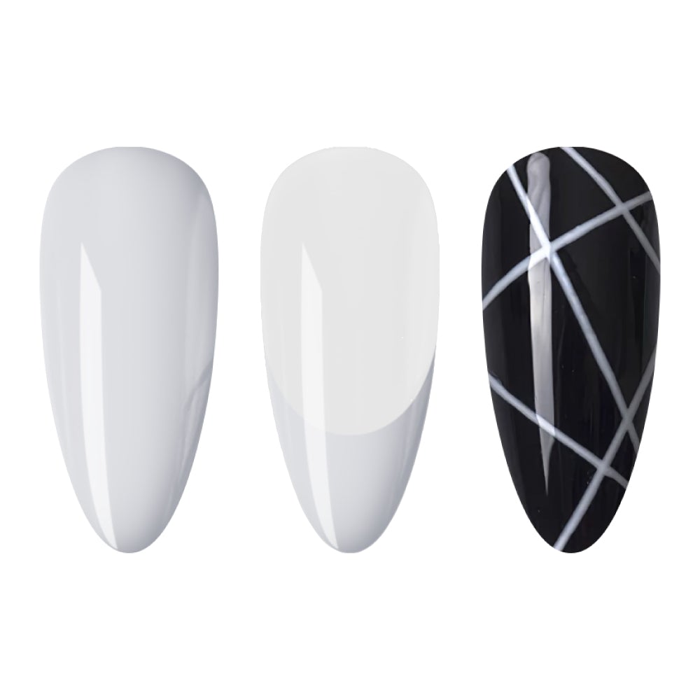 LDS Gel Polish Nail Art Liner - White 02 (ver 2) - DTK Nail Supply