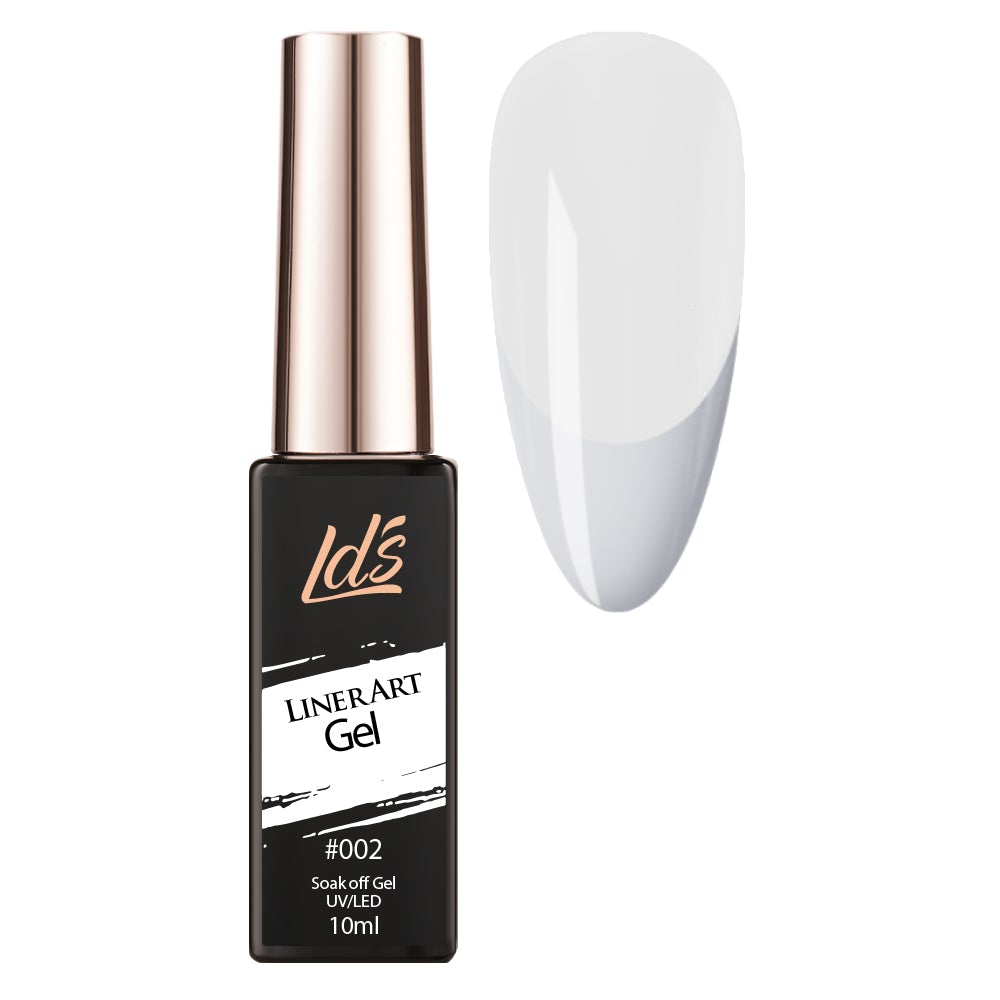 LDS Gel Polish Nail Art Liner - White 02 (ver 2) - DTK Nail Supply