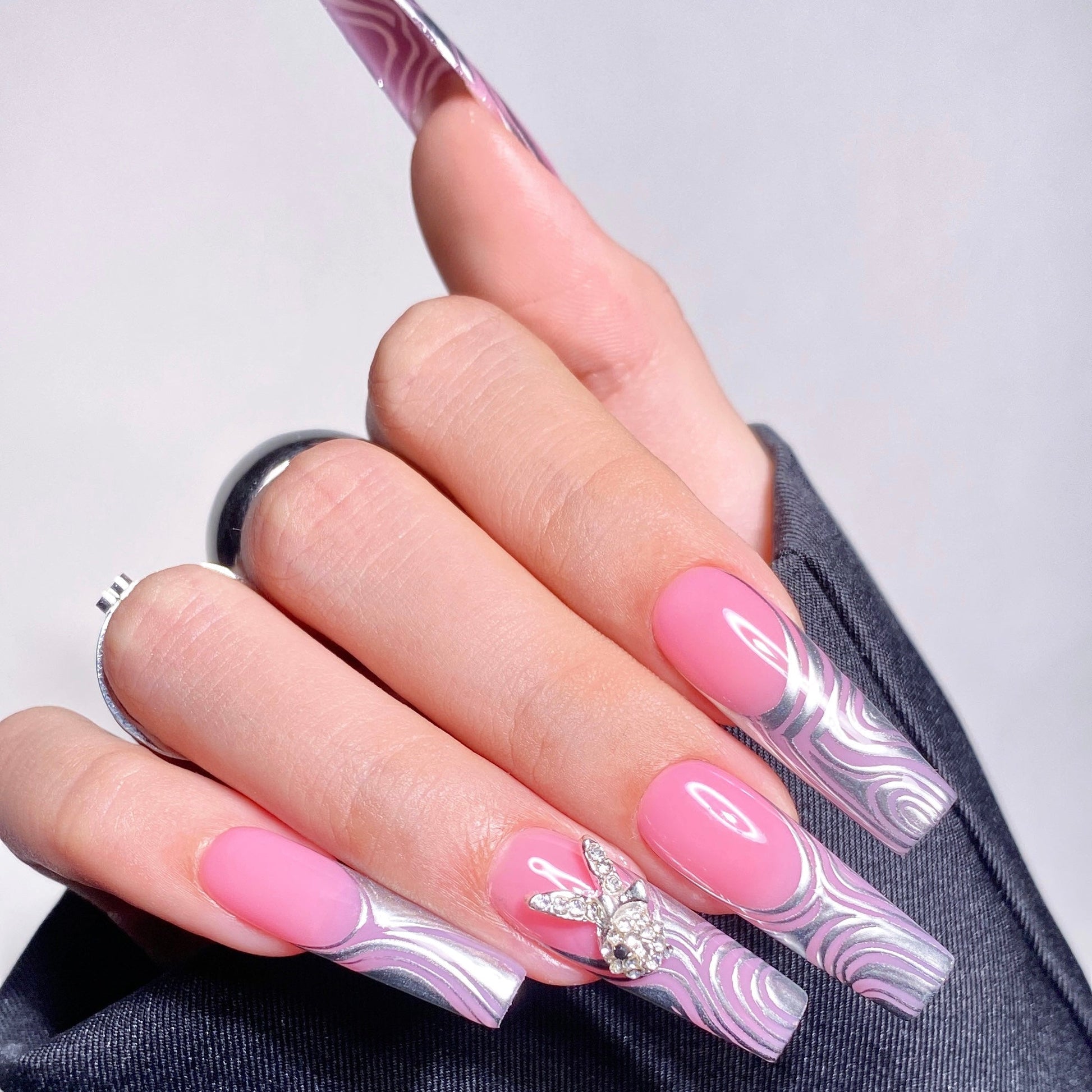 LDS Metallic Line Art Gel - Chrome Silver UV/LED - DTK Nail Supply