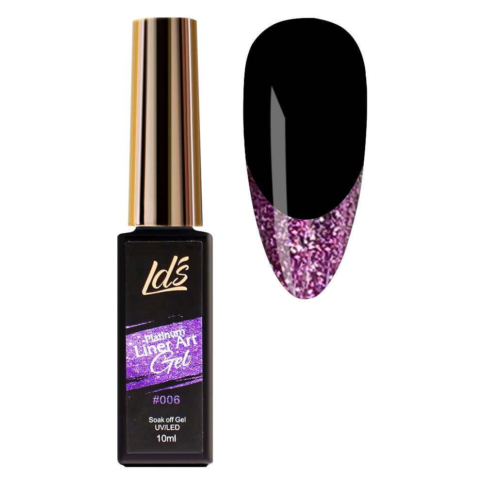 LDS Platinum Gel Polish Nail Art Liner - Purple 06 - DTK Nail Supply