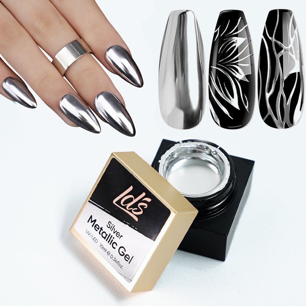 LDS Silver Metallic Gel - DTK Nail Supply