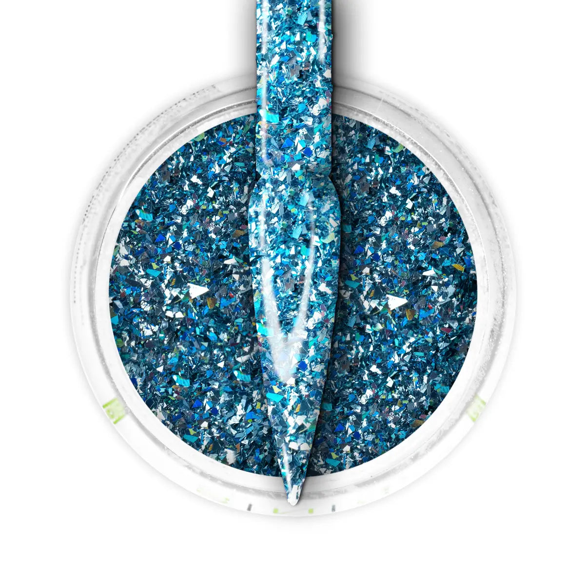 Ombre Glitter Nail Art - Light Blue Aqua Colors - GO11