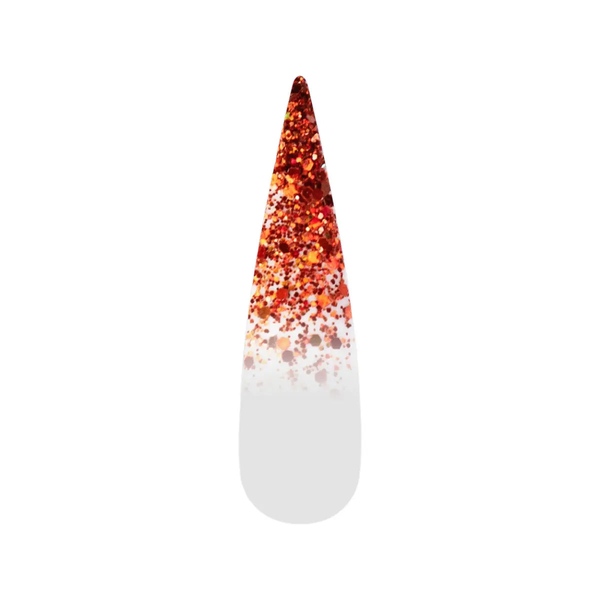 Ombre Glitter Nail Art - Orange Colors - GO09