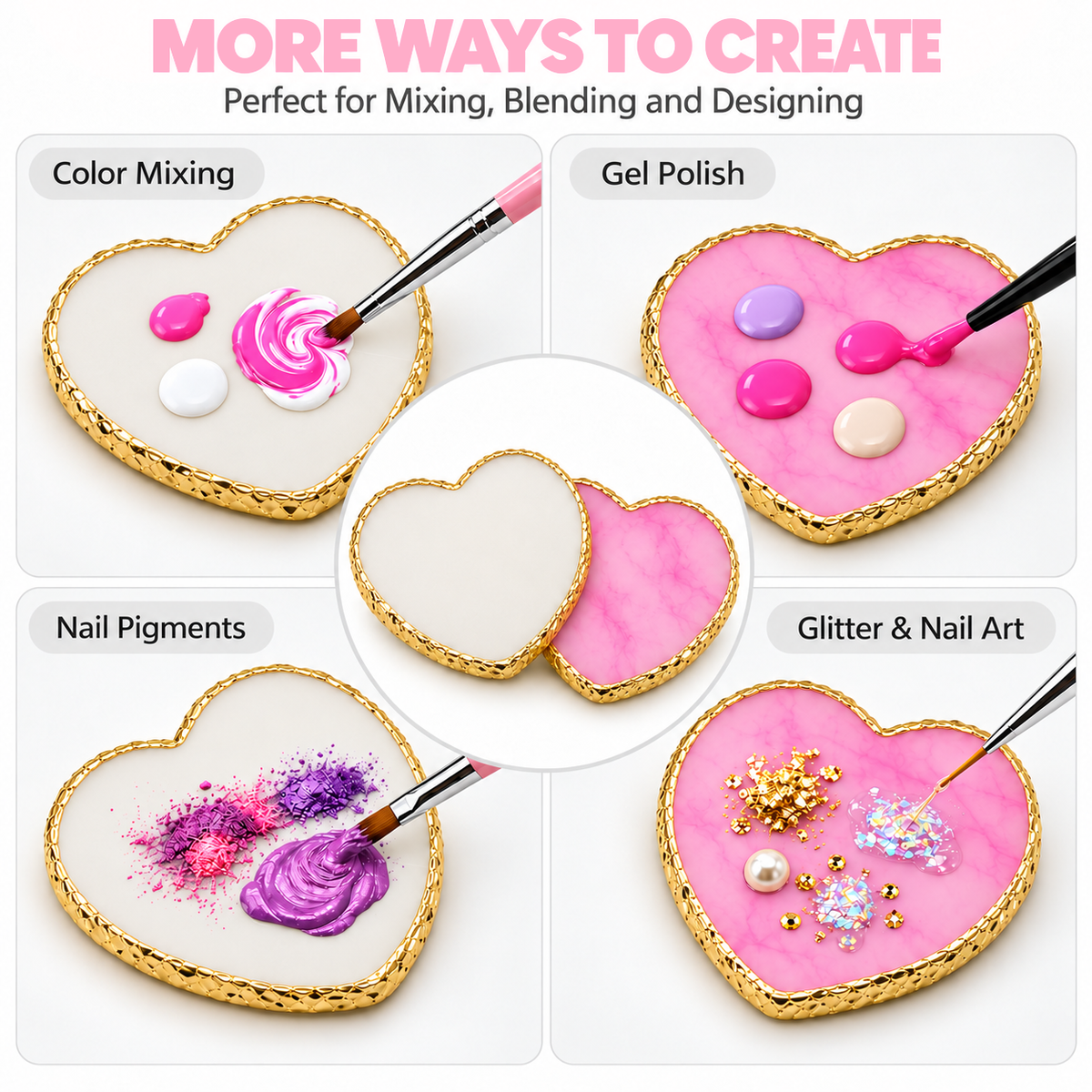 Color Mixing Palette - Rectangle Pink