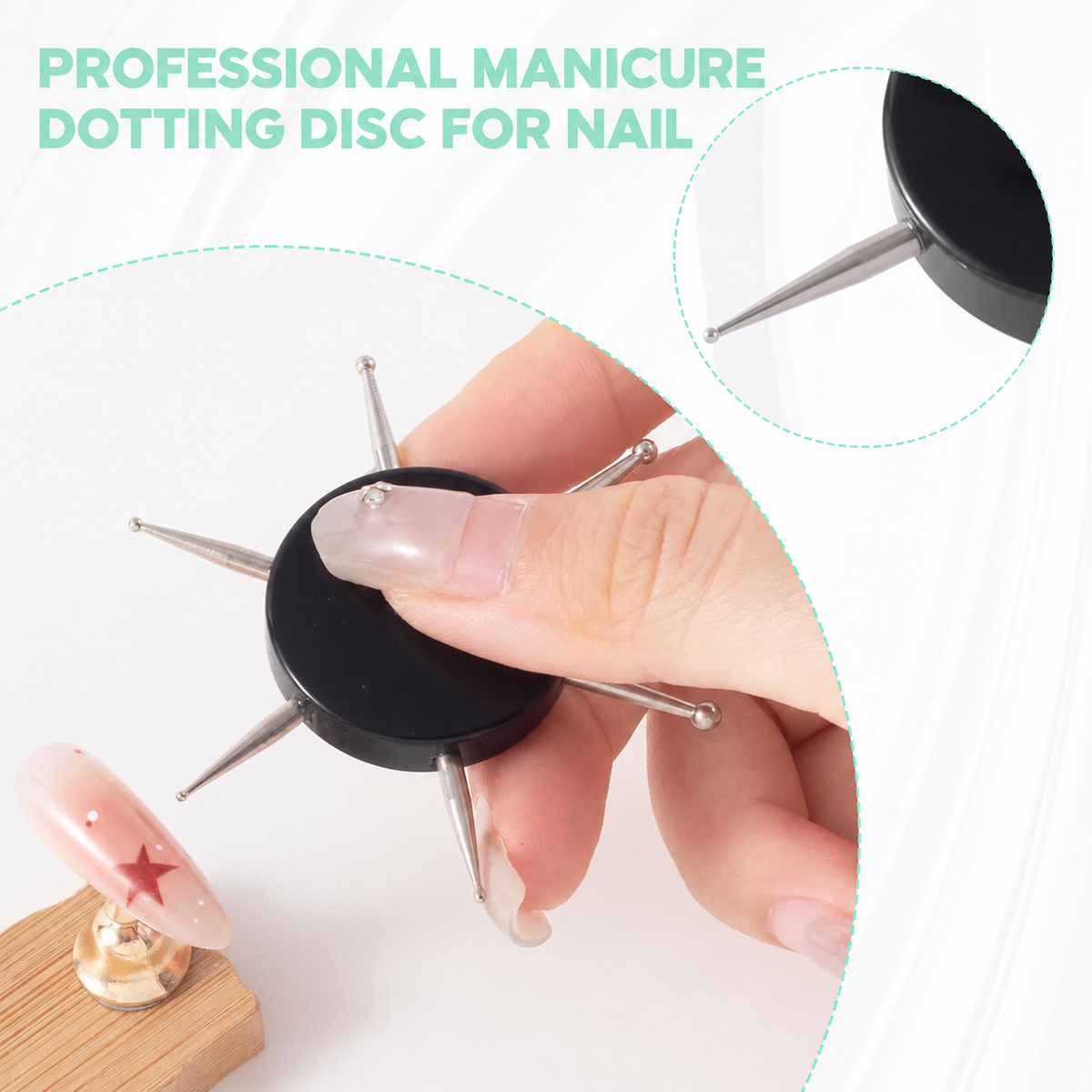 Nail Dotting Tool 6 in 1, Acrylic Disc