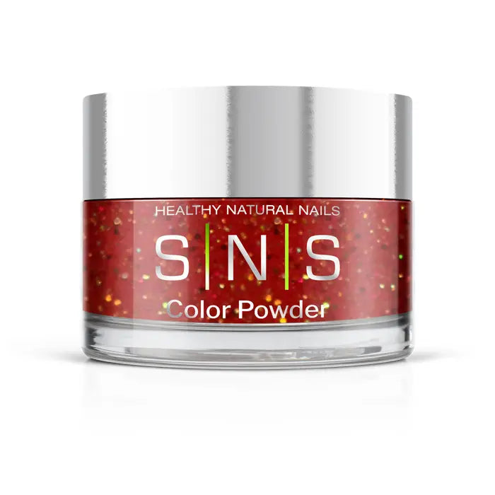 SNS Dipping Powder -Negril- Red, Orange Glitter Colors - 0.5oz (DIY)