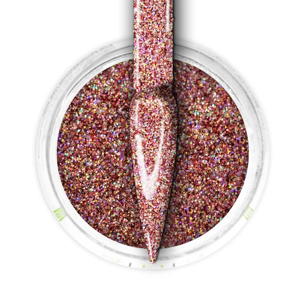 French Glitter Nail Art - Rose Gold Colors - GF07