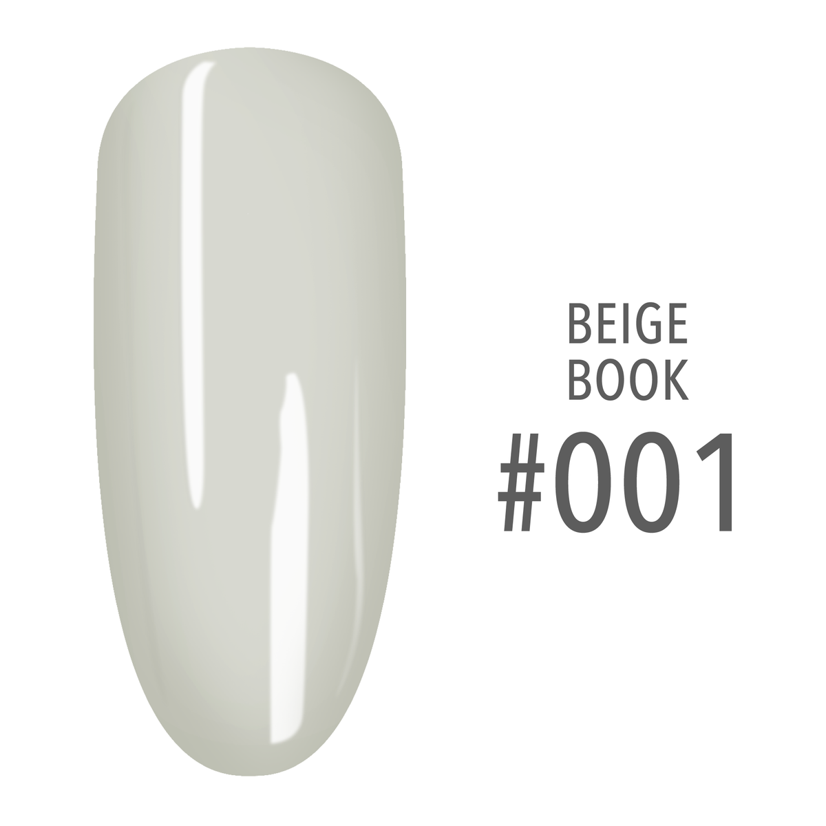 SNS Beige Book #001 Off White swatch on a nail tip