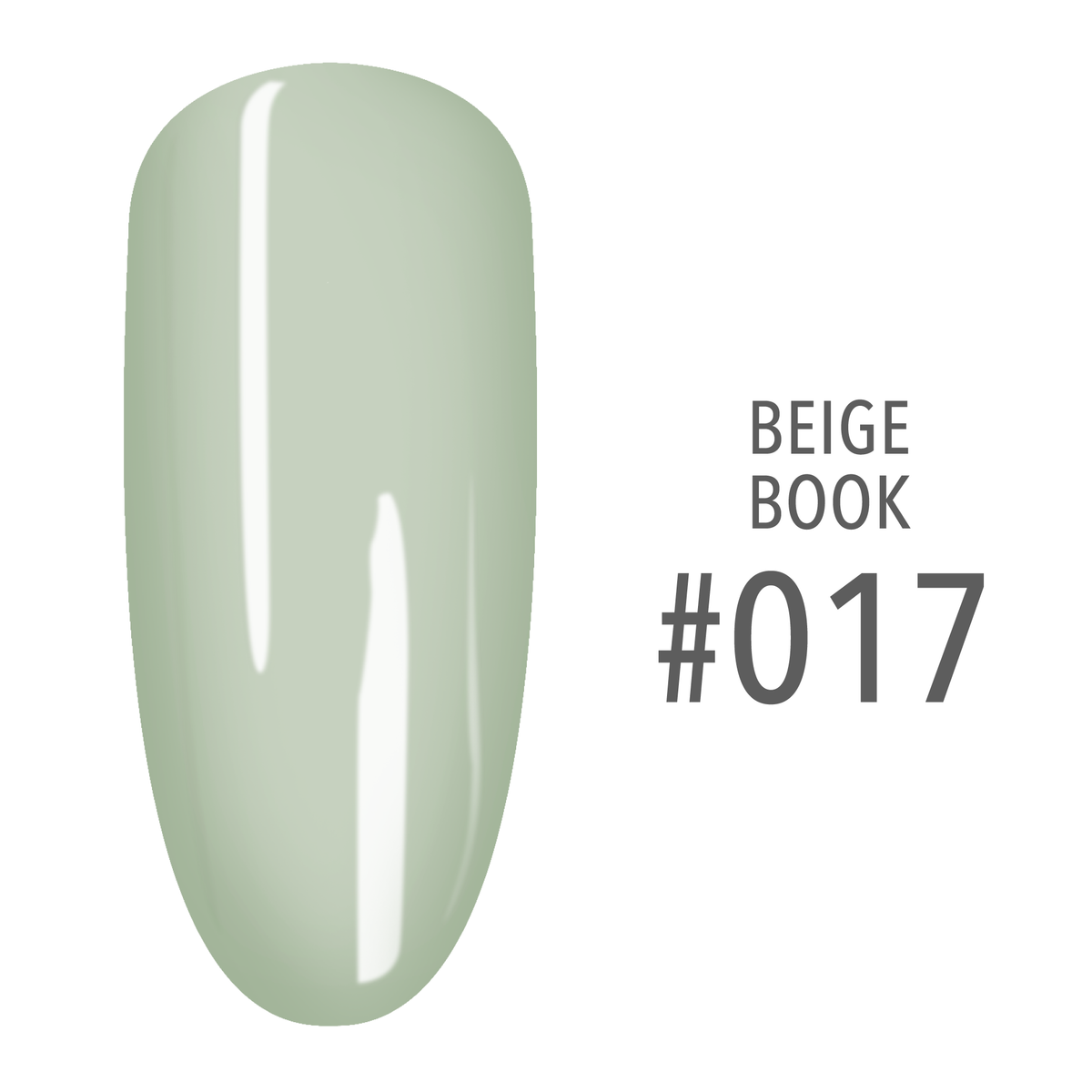 SNS Beige Book #017 Pale Sage swatch on a nail tip