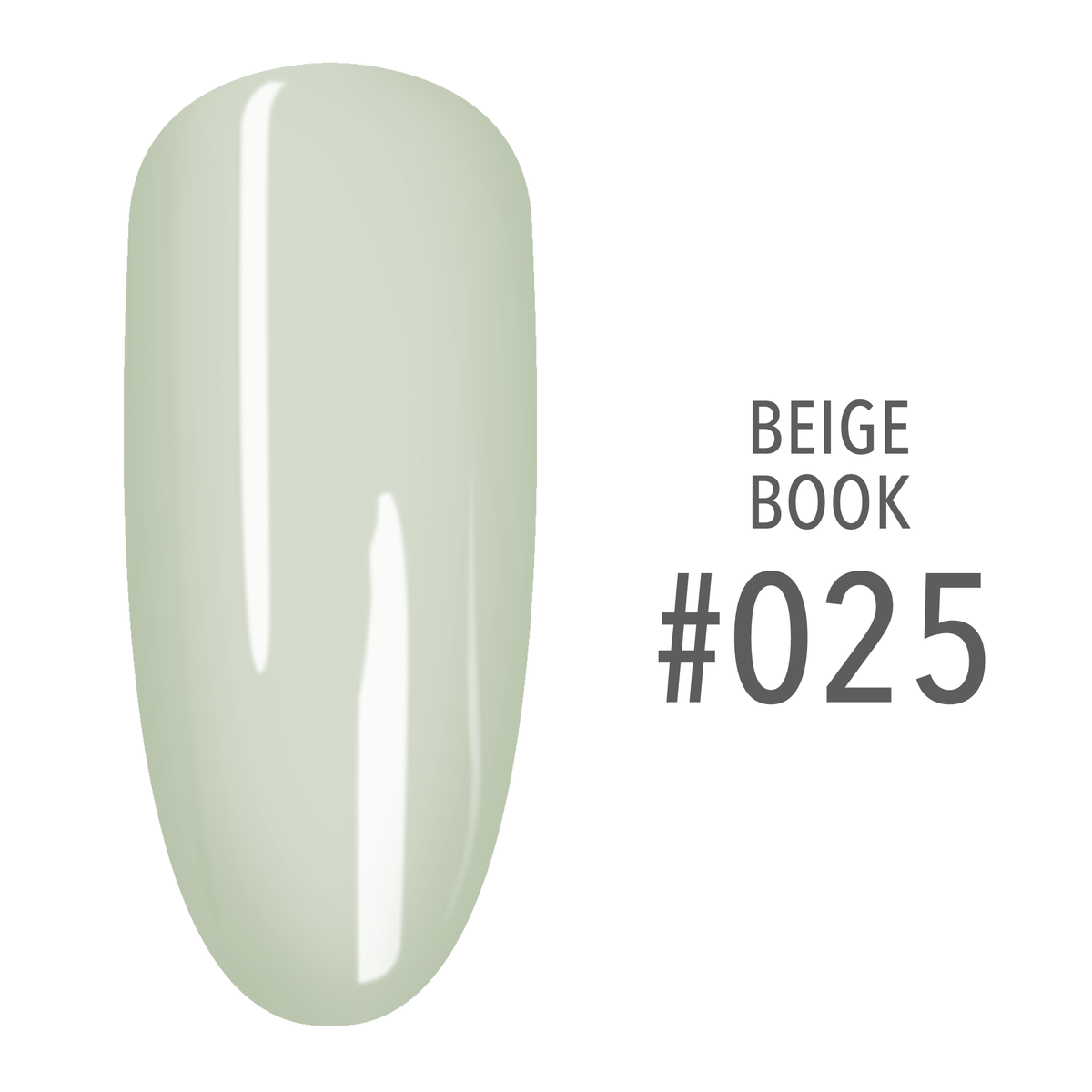 SNS Beige Book #025 Pale Sage swatch on a nail tip
