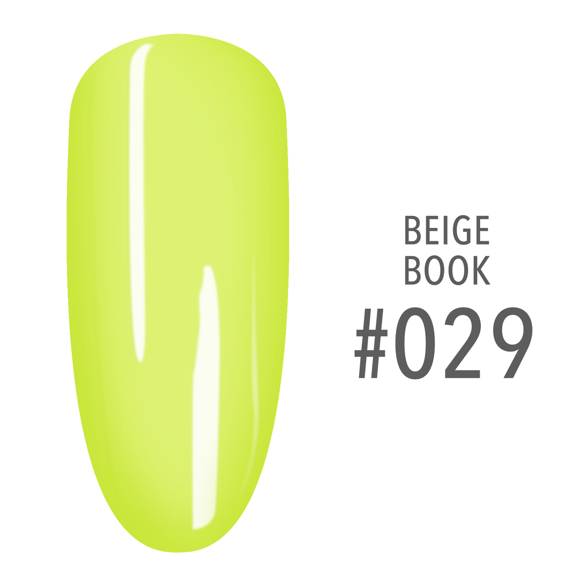 SNS Beige Book #029 Lime Green swatch on a nail tip